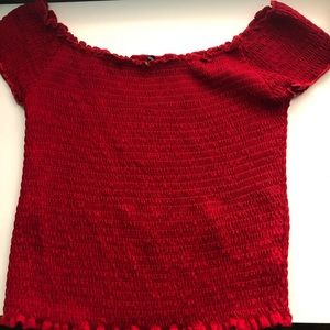 Off the shoulder crop top